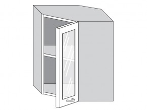 1.60.3у Шкаф настенный (h=720) угловой на 600мм со стекл. дверцей в Миньяре - minyar.magazin-mebel74.ru | фото