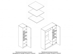 Комплект полок шкафа 1 дверного или 3 дверного в Миньяре - minyar.magazin-mebel74.ru | фото