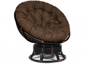 Кресло-качалка Papasan w 23/01 B с подушкой Antique brown, ткань Коричневый в Миньяре - minyar.magazin-mebel74.ru | фото