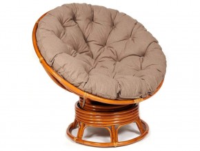 Кресло-качалка Papasan w 23/01 B с подушкой Cognac, экошерсть Коричневый в Миньяре - minyar.magazin-mebel74.ru | фото