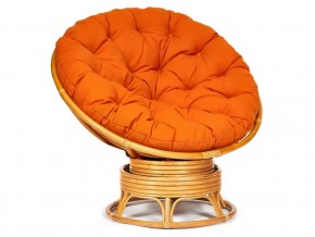 Кресло-качалка Papasan w 23/01 B с подушкой Honey, ткань Оранжевый в Миньяре - minyar.magazin-mebel74.ru | фото