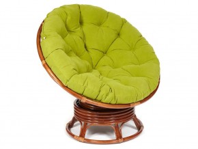 Кресло-качалка Papasan w 23/01 B с подушкой Pecan, флок Олива в Миньяре - minyar.magazin-mebel74.ru | фото