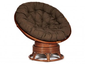 Кресло-качалка Papasan w 23/01 B с подушкой Pecan, ткань Коричневый в Миньяре - minyar.magazin-mebel74.ru | фото