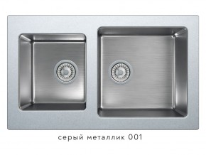 Мойка комбинированная Tolero twist TTS-840 Серый металлик 001 в Миньяре - minyar.magazin-mebel74.ru | фото