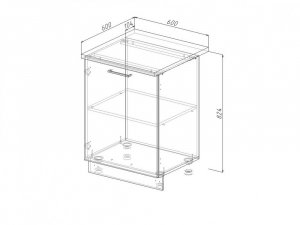 Н 60 Модуль нижний Без Столешницы МН 60 в Миньяре - minyar.magazin-mebel74.ru | фото