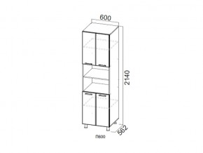 П600/2140 Пенал 600/2140 в Миньяре - minyar.magazin-mebel74.ru | фото