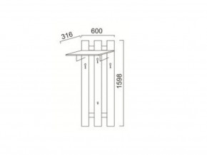 ПР-13 Вешалка в Миньяре - minyar.magazin-mebel74.ru | фото