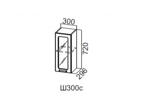 Ш300с/720 Шкаф навесной 300/720 (со стеклом) в Миньяре - minyar.magazin-mebel74.ru | фото
