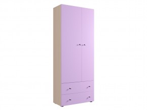 Шкаф ДМ 800 с 2 ящиками дуб млечный-ирис в Миньяре - minyar.magazin-mebel74.ru | фото