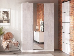 Шкаф трехстворчатый Морис цемент светлый в Миньяре - minyar.magazin-mebel74.ru | фото