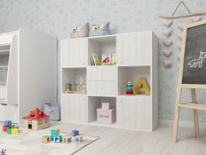 Стеллаж Джери Белое дерево-винтерберг в Миньяре - minyar.magazin-mebel74.ru | фото