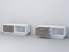 Тумба Эго Т-4 бетон светлый/камень темный на цоколе в Миньяре - minyar.magazin-mebel74.ru | фото